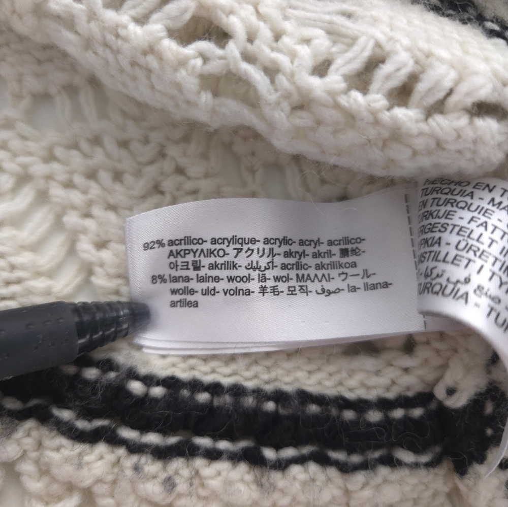 Zara Girls Knitwear Striped Crochet Sweater size 11-12 - Picture 10 of 15